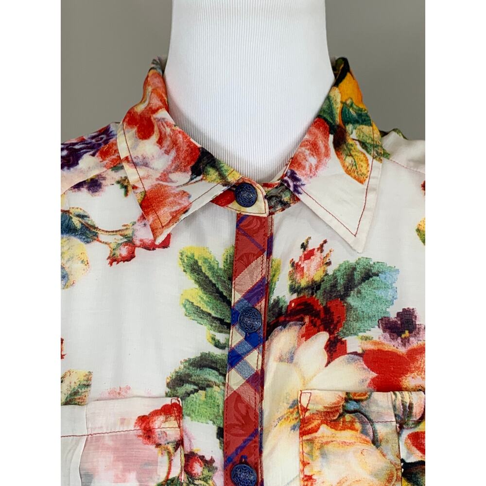 Anthro Patchwork Shabbychic Top Rusticluxury Gyps… - image 2